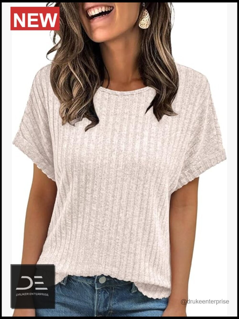Short Sleeve Tunic Top Soft Lightweight Womens Business Blouse